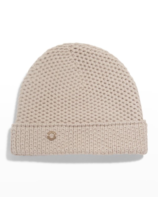 Rougement Chain-Knit Cashmere Beanie Hat